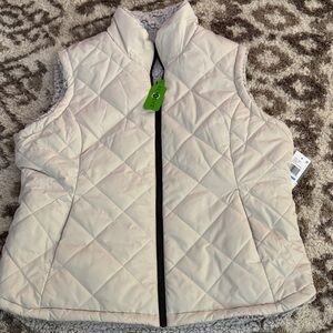 Free Country Women's Cream Quilted Vest